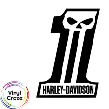 Calcomanía de vinilo número #1" para Harley Davidson Willie G de 5"" - 34"" de área, usado segunda mano  Embacar hacia Argentina