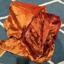 Orange saree indian for sale  LONDON