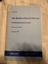O fardo da defesa soviética um ensaio econômico político Abraham S Becker 1981, usado comprar usado  Enviando para Brazil