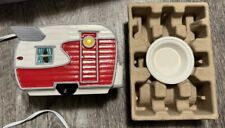 Scentsy Road Less Traveled Shasta Camper Warmer Red White Retired Travel Trailer, used for sale  Shipping to South Africa