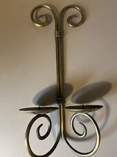 Metal Scroll Wall Sconce Double Candle Holder 14” for sale  Shipping to South Africa