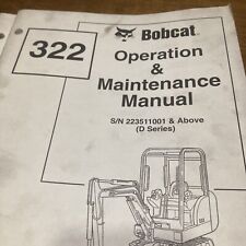 Mini escavadeira Bobcat 322 manual de operação e manutenção de fábrica, usado comprar usado  Enviando para Brazil