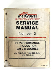 MerCruiser Mercury #3 GM V8 454 502 572 cid 7.4 8.2 9.4 Manual de serviço 90-848294 comprar usado  Enviando para Brazil