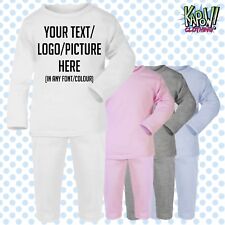 Usado, Pijama de bebé personalizado PJs ropa de noche para dormir regalo - tu texto/logotipo-4 estilos segunda mano  Embacar hacia Argentina