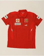 Usado, Camisa polo masculina gráfica PUMA Pilota Ferrari algodão vermelho médio AJ02 comprar usado  Enviando para Brazil