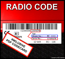 Radio code fits for sale  Shipping to Ireland