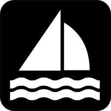 Sail Boating International Symbol Window Wall Vinyl Decal Sticker, used for sale  Shipping to South Africa