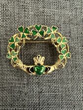 Broche Irlandês Celta, Coração Trevo Retrô Coração Claddagh Mãos comprar usado  Enviando para Brazil