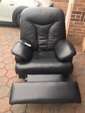 Black leather recliner for sale  SUNDERLAND