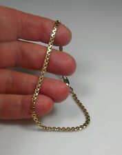 14K SOLID GOLD 9" Mens Spectacular Smooth Serpentine Link Bracelet MINT 8.1 GRAM, used for sale  Springfield