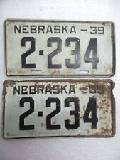 Nebraska 1939 license for sale  Council Bluffs