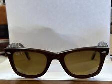 Usado, Óculos de sol Ray-Ban Wayfarer autêntico estampas raras série #6 RB 2140 1095/57 comprar usado  Enviando para Brazil