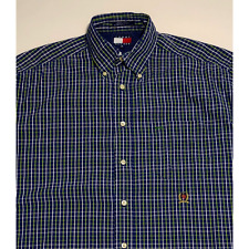 Camisa Tommy Hilfiger M manga curta azul xadrez algodão vintage comprar usado  Enviando para Brazil