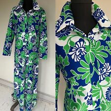 Vestido túnica Kaftan vintage anos 60 VERDADEIRAMENTE SOCIAL NORA ZANDRE azul verde floral M G ÓTIMO, usado comprar usado  Enviando para Brazil