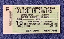 Adesivo/decalque vinil ingresso concerto ALICE IN CHAINS MTV UNPLUGGED 4/10/96 3,5x2”, usado comprar usado  Enviando para Brazil