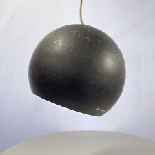 Lámpara globo colgante moderna de colección de los años 60 mediados de siglo NEGRA metal 6"" luz colgante redonda segunda mano  Embacar hacia Argentina