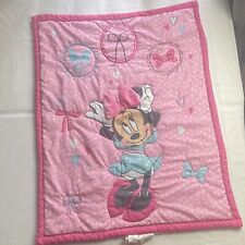 Disney Minnie Mouse Bebé Rosa Cuna Edredón Edredón Manta Arcos y Corazones segunda mano  Embacar hacia Argentina