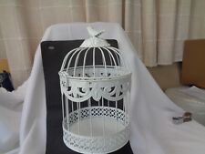 White meatal birdcage for sale  SWINDON