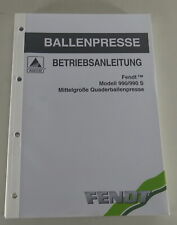 Usado, Manual Fendt Prensa Embaladora 990/990S Mediana Quaderballenpresse comprar usado  Enviando para Brazil