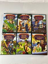 Um Livro de Histórias Clássico 6 DVD Conjunto Desenho Animado Don Quixote Rob Roy Lote Ilha do Tesouro, usado comprar usado  Enviando para Brazil
