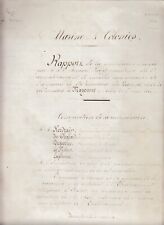 Rapport manuscrit marine d'occasion  Dombasle-sur-Meurthe