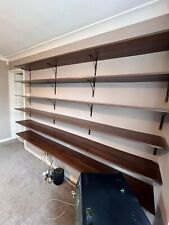 Walnut wall bookshelves for sale  BIRMINGHAM