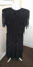 Dress black fringed for sale  KEIGHLEY