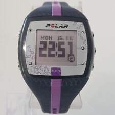 Women's POLAR FT7 Digital Watch- Black/Purple NEW BATTERY  for sale  Shipping to South Africa