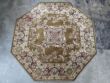 Persian Style Octagonal 'Super Keshan' Brown / Multicolour Wool Rug 138 x 139cm for sale  Shipping to South Africa