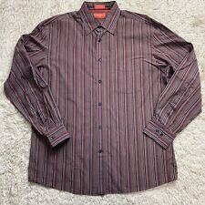 Used, Faconnable Shirt Mens Large Striped Cotton Button Up Long Sleeve Casual for sale  Shipping to South Africa