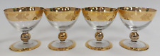 Vintage Champagne Coupe Glasses x4 Gold Decoration E47 P612 for sale  Shipping to South Africa