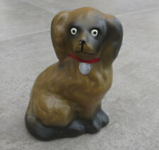PEKINOIS Figurine TIRELIRE terre cuite peinte collection chien ancien vintage d'occasion  Aix-les-Bains