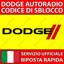 Dodge radio codice usato  Roma