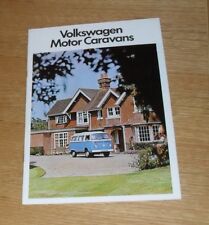 Volkswagen VW Motor Caravan Brochure T2 - Caravette Continental 1973-1974 for sale  Shipping to South Africa