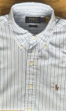 Camisa Oxford Polo Ralph Lauren Masculina Slim-Fit Botão-Down Azul/Branco Pontipada comprar usado  Enviando para Brazil