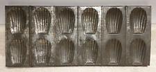 Vtg FRENCH Style 12 MADELEINE Tin Shell Butter Cookie Tart Mold Pan for sale  Shipping to South Africa