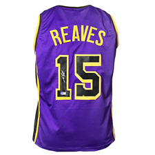 Camiseta deportiva de baloncesto firmada por Austin Reaves edición púrpura de Los Ángeles (Bec segunda mano  Embacar hacia Argentina