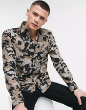 Used, HUGO Ermo slim fit geo camo print shirt -  Size L for sale  Shipping to South Africa