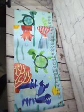 régua de gráfico de crescimento de bebê suspensa Ocean Sealife para decoração náutica infantil comprar usado  Enviando para Brazil