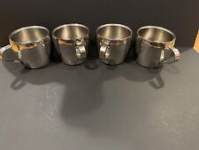 Conjunto de 4 xícaras de café expresso isoladas de aço inoxidável 18/10 Tramontina comprar usado  Enviando para Brazil