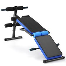Adjustable Sit Up Bench Foldable Abdominal Training Workout Machine UK Blue for sale  Shipping to South Africa