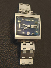 Usado, Vintage SEIKO 6119-5000 Relógio Automático 21J Quadrado Mostrador Azul comprar usado  Enviando para Brazil