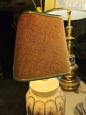 Vtg burlap lamp for sale  Shipping to Ireland