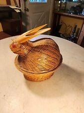Vintage wicker rabbit for sale  Shipping to Ireland