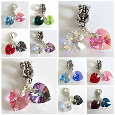 Double crystal hearts for sale  STOCKPORT