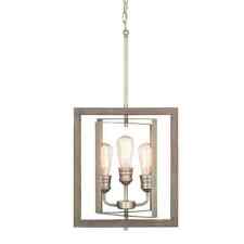 Used, Home Decorators Palermo Grove 14 in. 3-Light Antique Nickel Farmhouse Pendant for sale  Shipping to South Africa