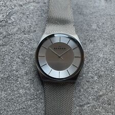 Relógio masculino Skagen SKW6087 40mm caixa de aço inoxidável e caixa de pulseira de malha T comprar usado  Enviando para Brazil