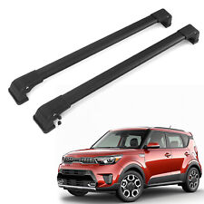 Kia Soul Rack De Teto 2014-2019 Barra Transversal Bagagem transportadora Preto 2 Peças Alumínio comprar usado  Enviando para Brazil