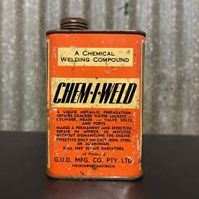 Estanho antigo australiano de soldagem química para garagem CHEM-I-WELD, usado comprar usado  Enviando para Brazil