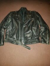 Black leather bikers for sale  WIRRAL